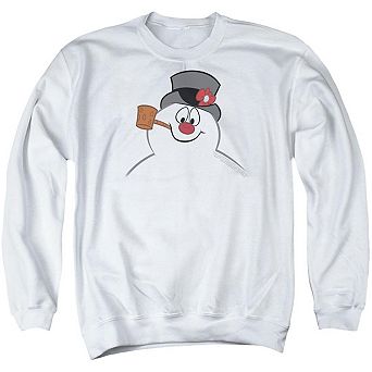 Frosty The Snowman Frosty Face Adult Crewneck Sweatshirt