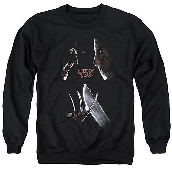 Freddy Vs Jason Face Off Adult Crewneck Sweatshirt