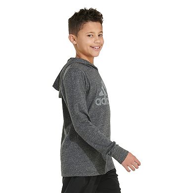 Boys 8-20 adidas Long Sleeve Hooded T-Shirt in Regular & Plus Size