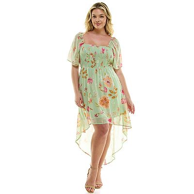 chinese dress ladies Plus Size Glitter High-Low Maxi Dress with Front Slit – Ever-Pretty Plus