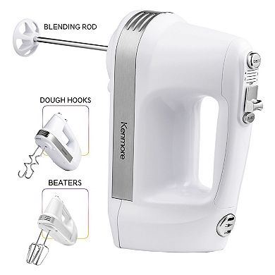 Kenmore 5-Speed Hand Mixer with Accessory Storage Case