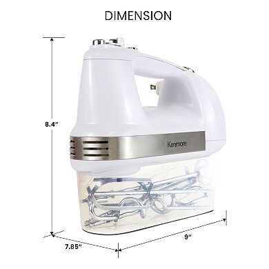 Kenmore 5-Speed Hand Mixer with Accessory Storage Case