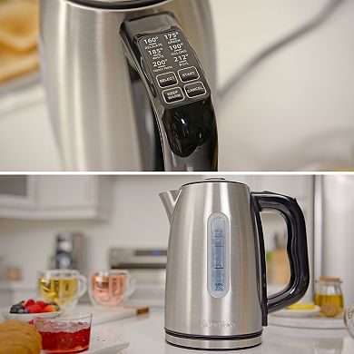 Kenmore 1.7L Cordless Electric Tea Kettle with 6 Temperature Pre-Sets