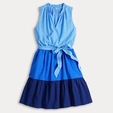 Women's Draper James Ruffle Neck Tiered Dress
