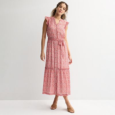 Women's Draper James Flutter Sleeve Belted Maxi Dress