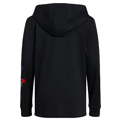 Boys 8-20 adidas Long Sleeve Hooded Outline T-Shirt in Regular & Plus Size in Regular & Husky