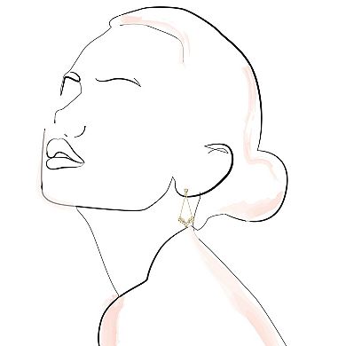 LC Lauren Conrad Two-Tone Crystal & Simulated Pearl Heart Drop Earrings