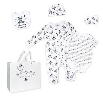 Baby Boys and Girls Panda World Layette, 5 pc Set