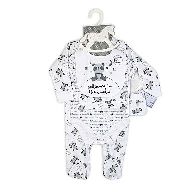 Baby Boys and Girls Panda World Layette, 5 Piece Set