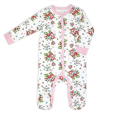 Baby Girls Rose Needlepoint Layette, 5 Piece Set