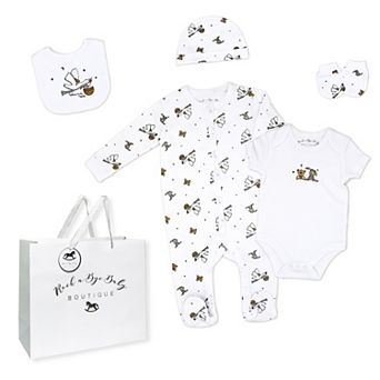 Baby Boys and Girls Busy Stork Layette, 5 pc Set
