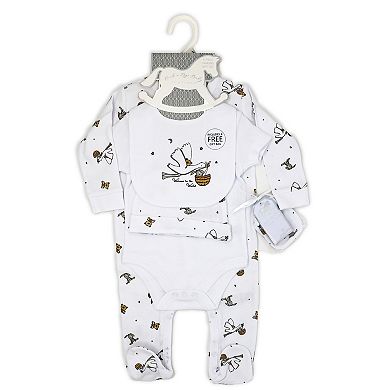 Baby Boys and Girls Busy Stork Layette, 5 Piece Set