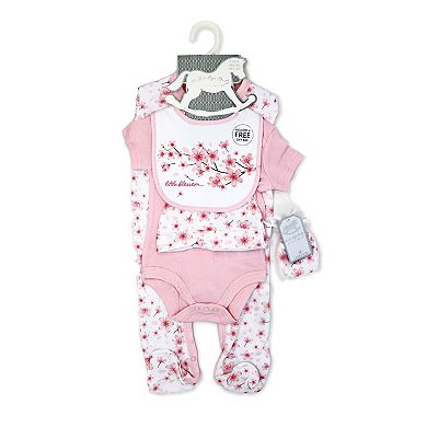 Baby Girls Cherry Blossoms Layette, 5 Piece Set