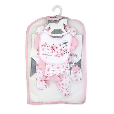 Baby Girls Cherry Blossoms Layette, 5 Piece Set