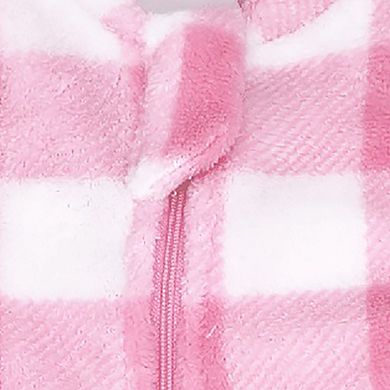 Magnolia Baby Girls Little Duck Waddlers Zipper Footie - Pink Trim main image 0