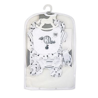 Baby Boys and Girls Hot Air Balloons Layette, 5 Piece Set