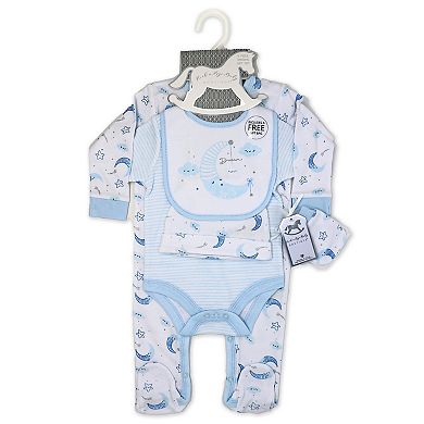 Baby Boys Dreaming Moon Layette, 5 Piece Set
