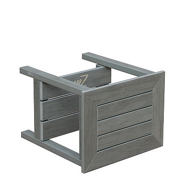 Zen 18" Gray Recycled Faux Wood Shower Bench With Shelf