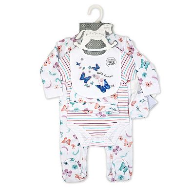 Baby Girls Butterflies Layette, 5 Piece Set