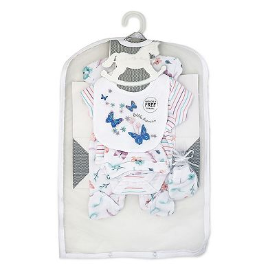 Baby Girls Butterflies Layette, 5 Piece Set