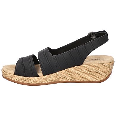 Easy Street Gannett Women's Slingback Wedge Sandals