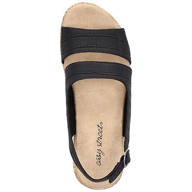 Easy Street Gannett Women's Slingback Wedge Sandals