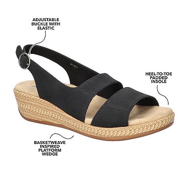 Easy Street Gannett Women's Slingback Wedge Sandals