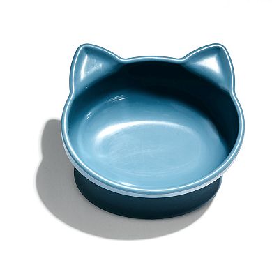 Kitty City Large Raised Kitty Shaped Bowl 2-pc. Set