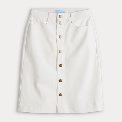 Women's Draper James Button-Front Denim Skirt