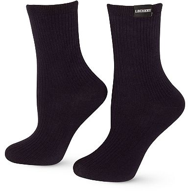 Unisex LECHERY® Classic Cotton Blend Woven Tab Crew Socks