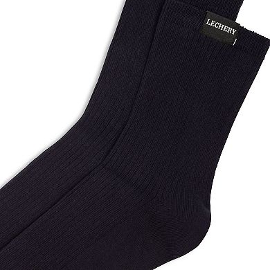Unisex LECHERY® Classic Cotton Blend Woven Tab Crew Socks