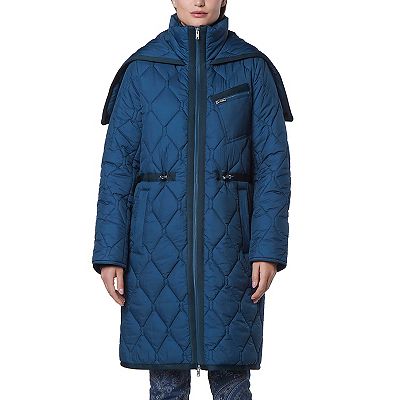 Women's Andrew Marc Marc New York Split Hood Quilted Anorak
