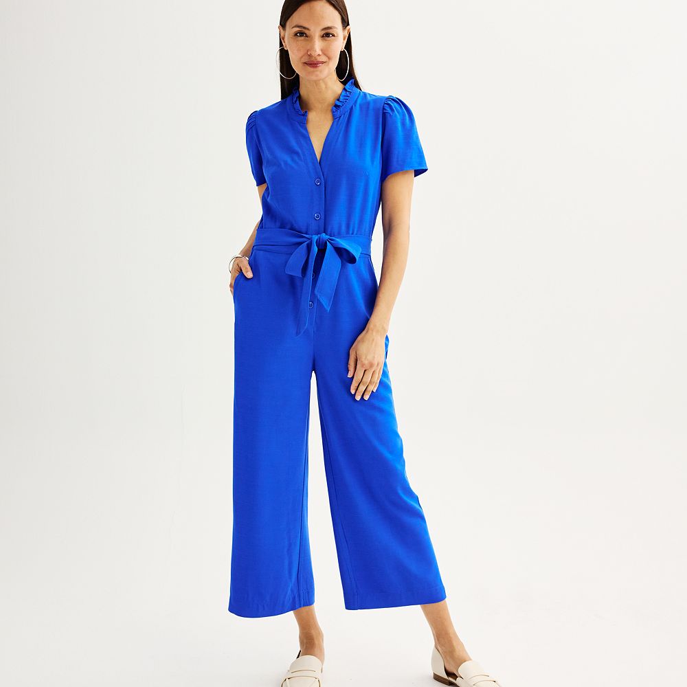 Women s Nine West Button Front Jumpsuit