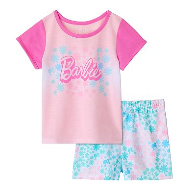 Toddler Girls Barbie® Short Sleeve Top Shorts Pajama Set