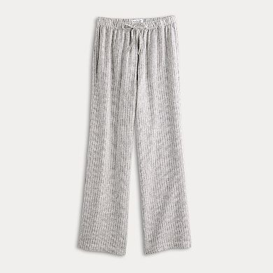 Juniors' Vanilla Star Flowy Linen Blend High Rise Drawstring Pants