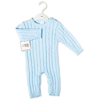 Baby Boys and Baby Girls Long Sleeved Cable Knit Romper