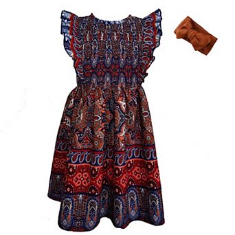 Paisley Print Bohemian Dress