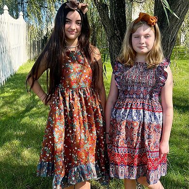 Paisley Print Bohemian Dress