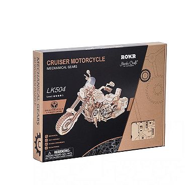 DIY 3D Moving Gears Puzzle - Motorcycle Cruiser - 420pcs