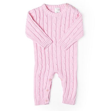 Baby Boys and Baby Girls Long Sleeved Cable Knit Romper