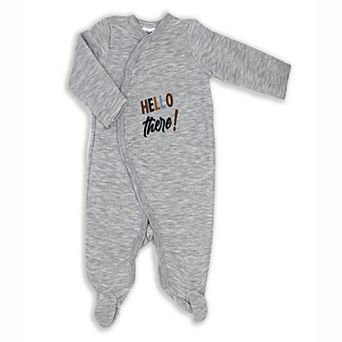 Baby Boys and Baby Girls Hello There Quilted Footie