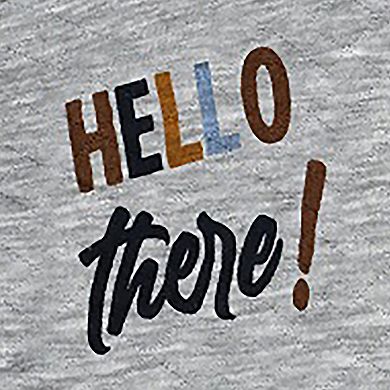 Baby Boys and Baby Girls Hello There Quilted Footie