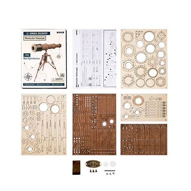 DIY 3D Moving Gears Puzzle - Monocular Telescope - 314pcs