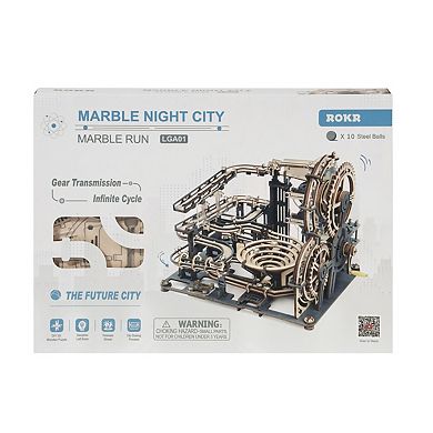 DIY 3D Moving Gears Puzzle - Marble Night City - 253 pcs