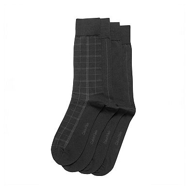 Men's Calvin Klein Plaid Dress Sock 4-Pack