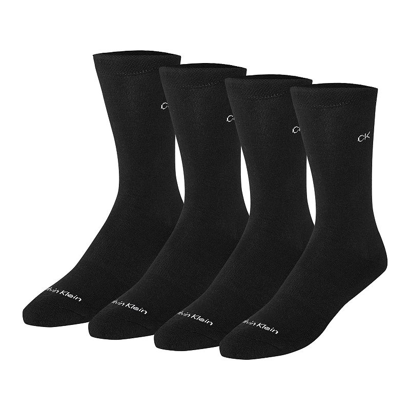 Men's Calvin Klein Hybrid Cushion Dress Sock 4-Pack, Black