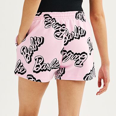Juniors' Barbie Fleece Shorts 