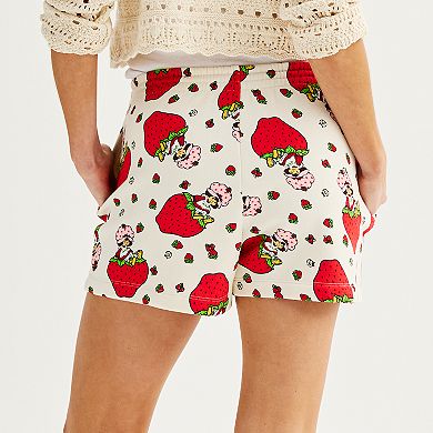 Juniors' Strawberry Shortcake Fleece Shorts