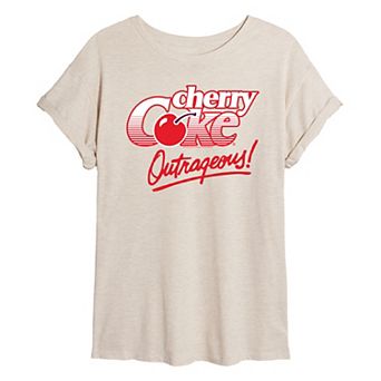 Juniors' Cherry Coke Outrageous Oversized Tee