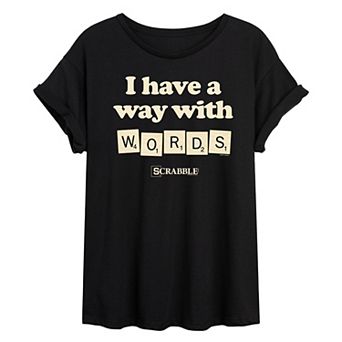 Juniors' Scrabble I Have A Way With Words Oversized Tee